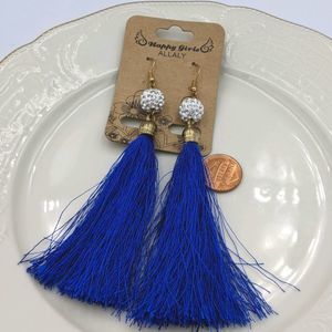 ✨3 for 25✨ Happy Girls Blue Tassel Earrings NWT